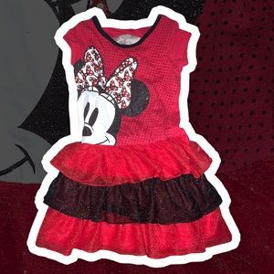 Disney Minnie xs 4/5 red black dress